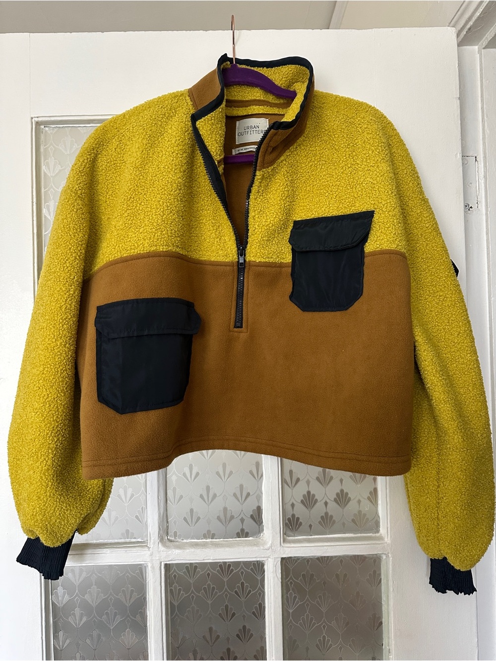 Urban Outfitters Colorblock Sherpa Pullover/Fleece